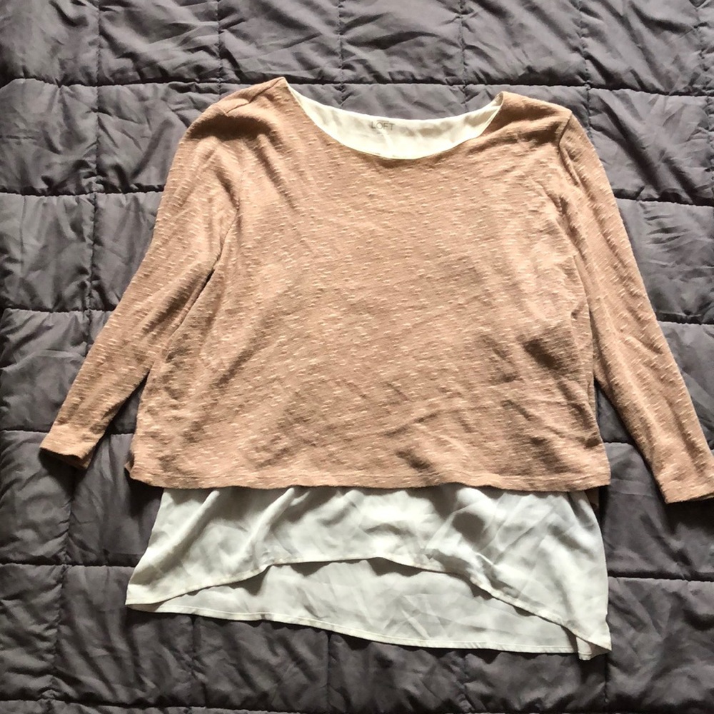 light pink/white blouse